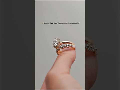 YouTube Video for Oval Cut Diamond Halo Engagement Ring