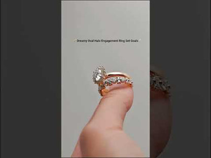 YouTube Video for Oval Cut Diamond Halo Engagement Ring
