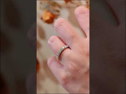 Full Eternity Round Moissanite Diamond Band Anniversary Ring For Her