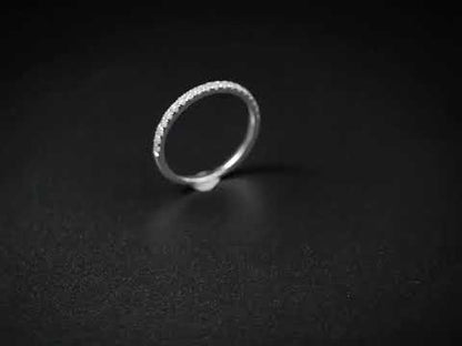 Classic Round Cut Moissanite Half Eternity Solid Gold Wedding Band