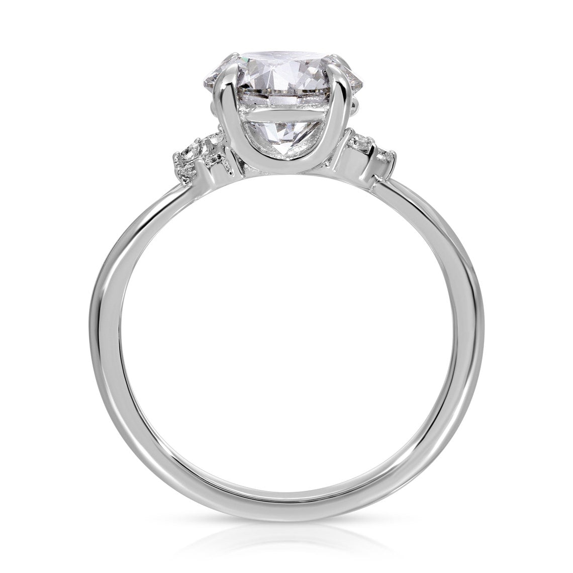 Side diamond accent ring