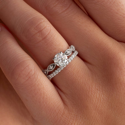 Milgrain infinity-style ring
