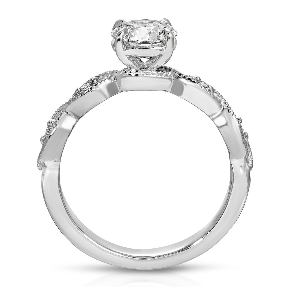 Marquise milgrain setting ring
