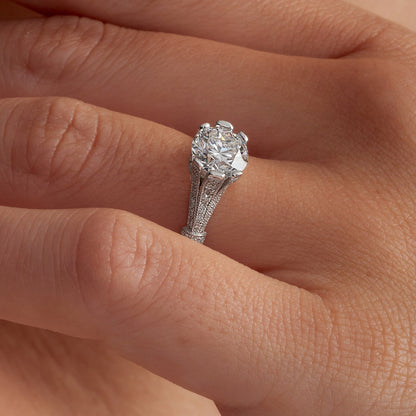 Vintage style engagement ring