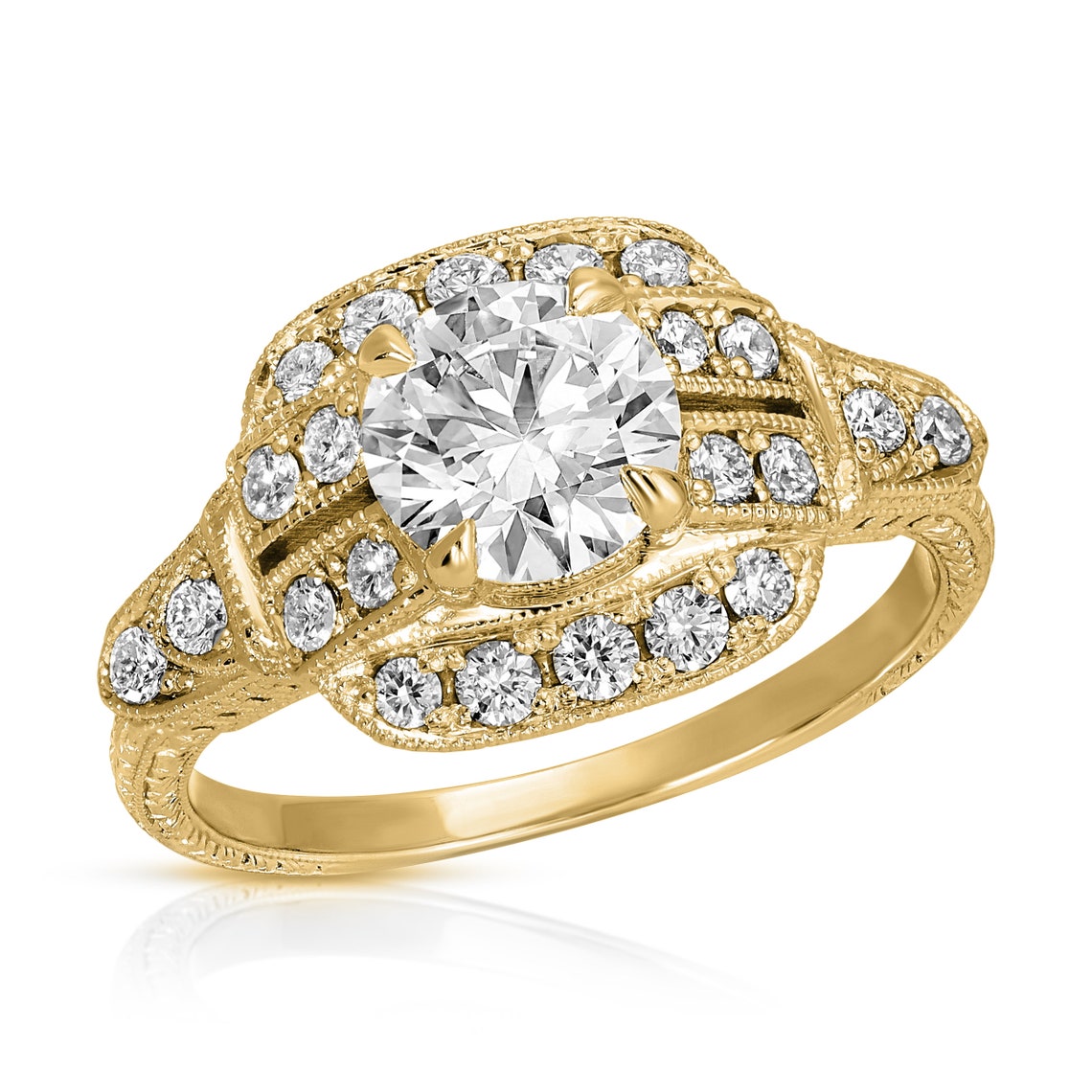 Yellow gold ring 