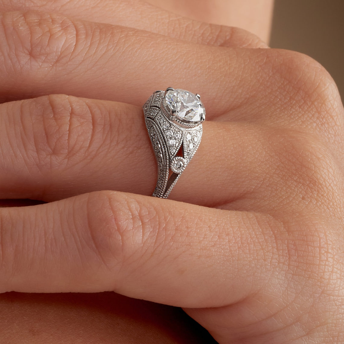 Vintage inspired engagement ring