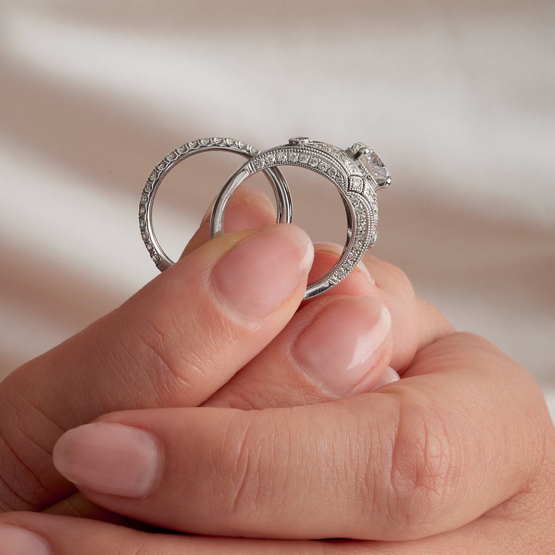 Victorian-style antique bridal ring