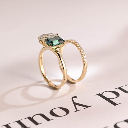 Pear cut moissanite ring