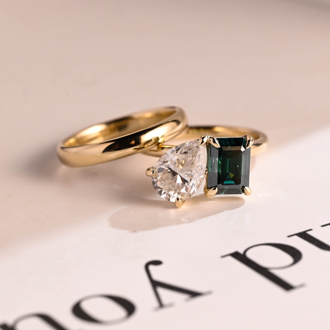 Two stone engagement ring