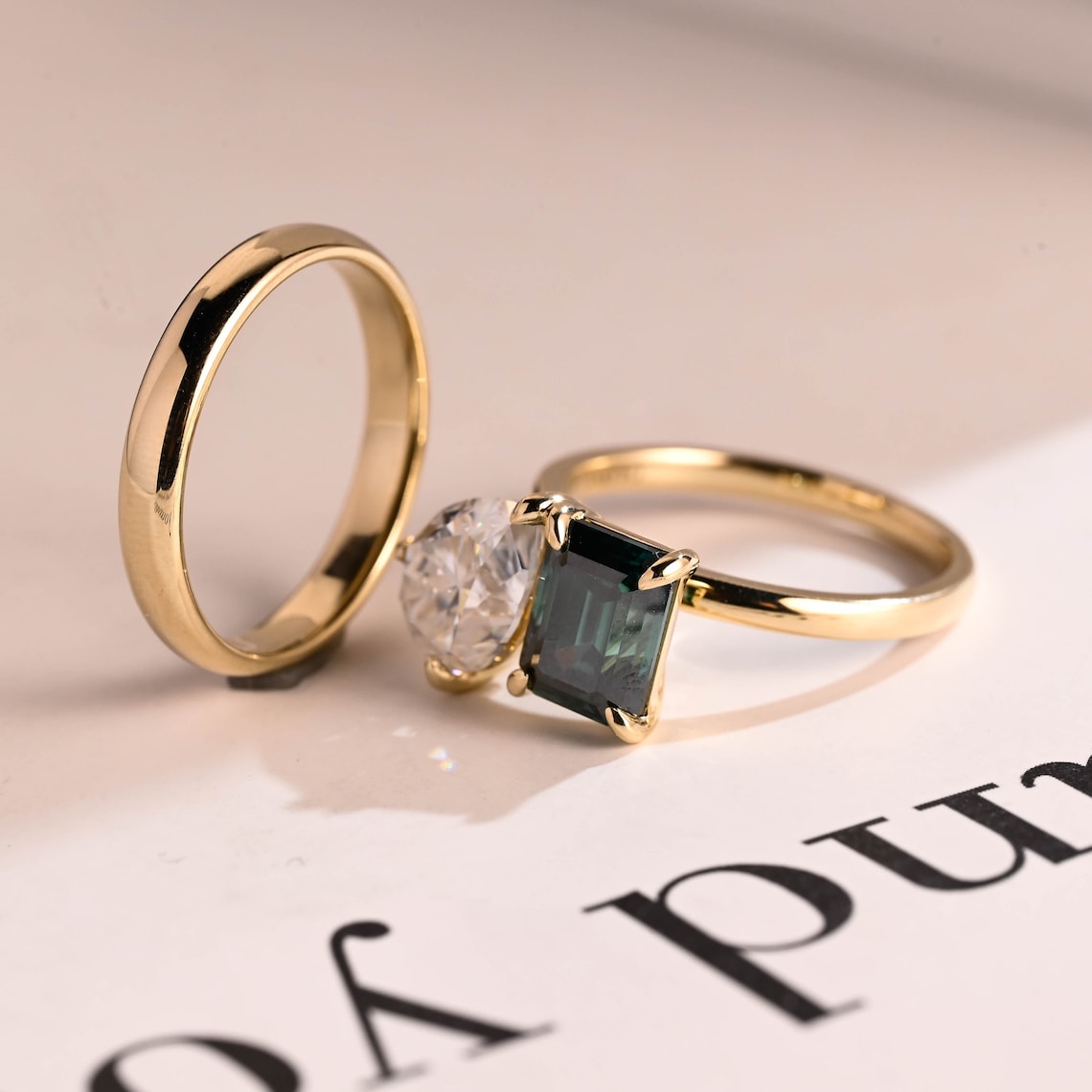 Romantic toi et moi ring