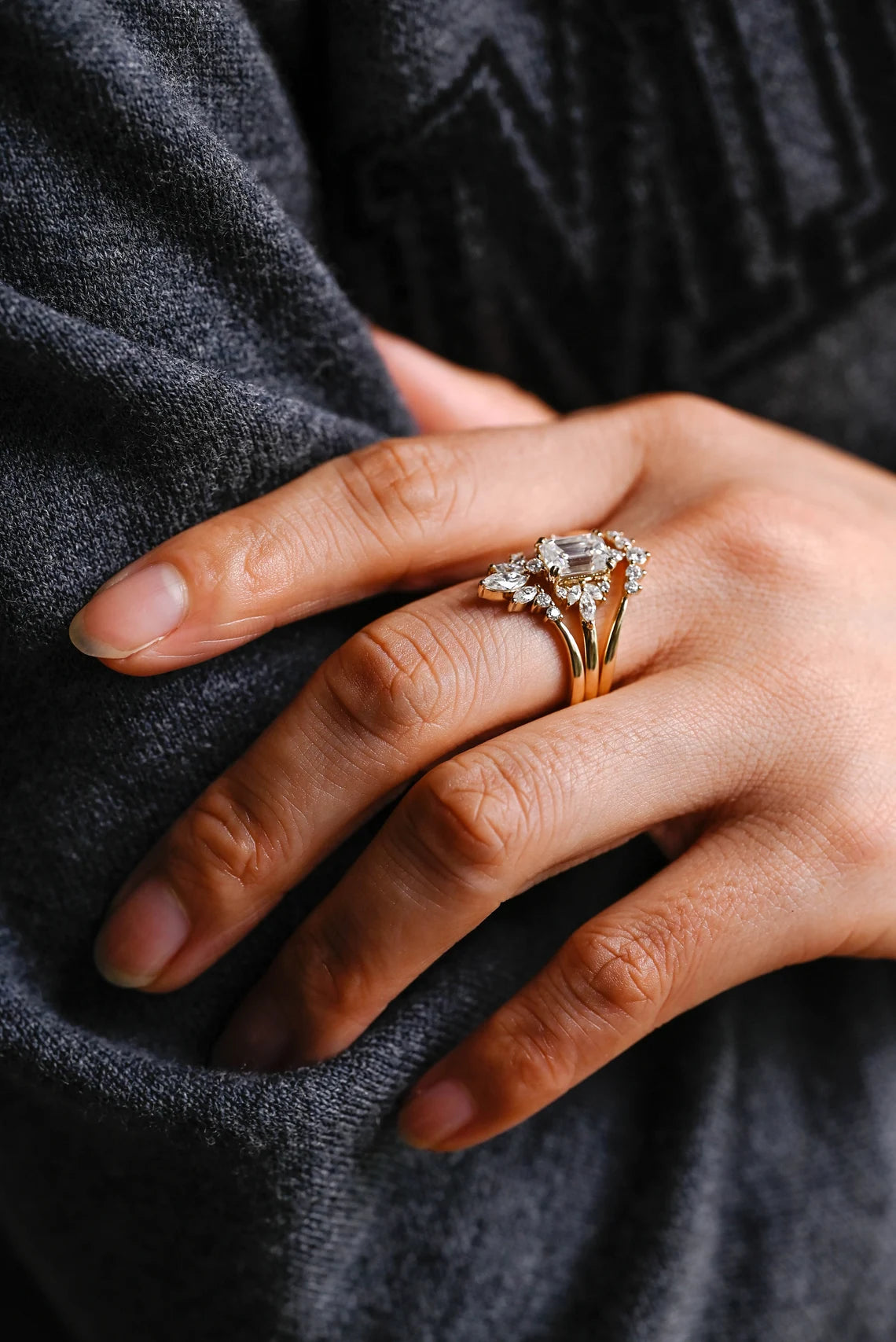 Wedding ring set for her