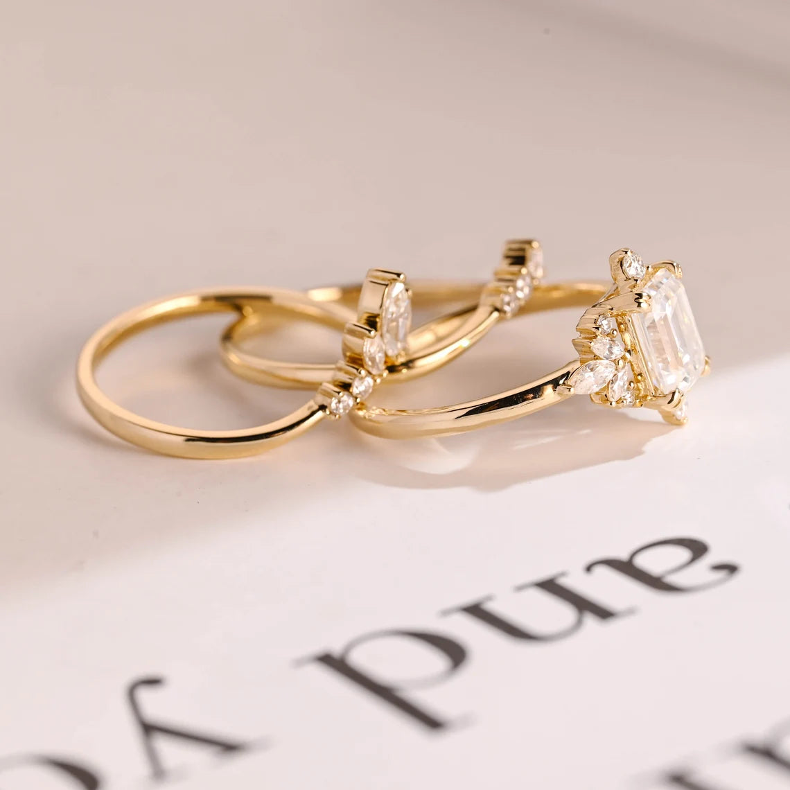 Luxury moissanite ring